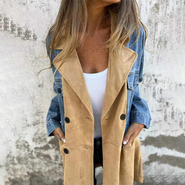 Natalia™ - Elegancki i Uniwersalny Trench Denim