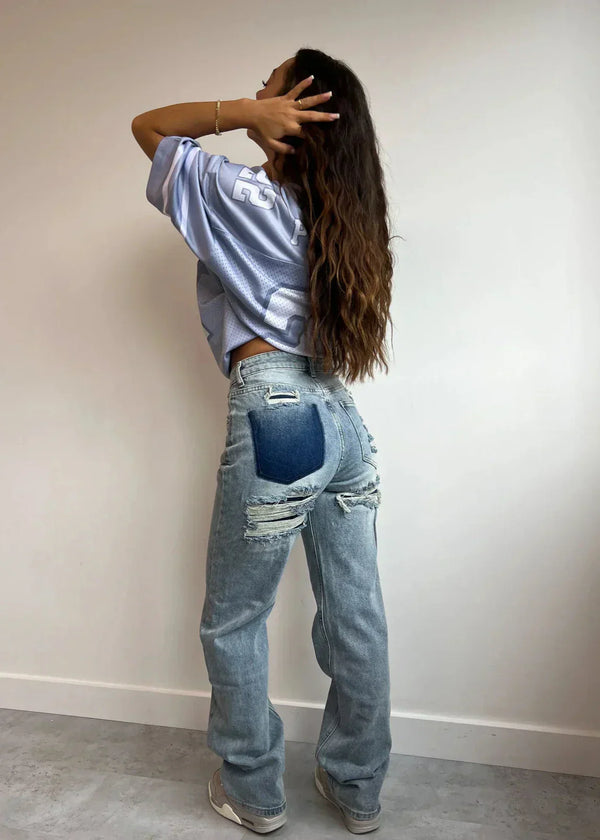 Marta™ - Jeansy Dritti z Denimu Premium