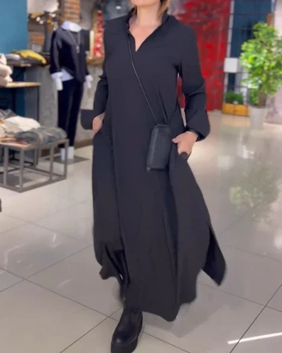 Renata™ - Długa Sukienka z Premium Bawełny