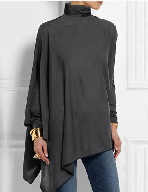 Natalia™ - Asymetryczny i Elegancki Top Fleece dla Kobiet