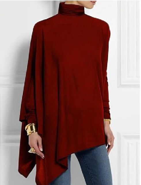 Natalia™ - Asymetryczny i Elegancki Top Fleece dla Kobiet