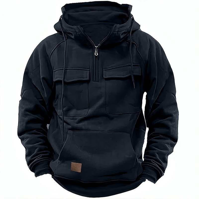 Tomasz™ - Miękka Wełniana Zimowa Bluza z Zipperem