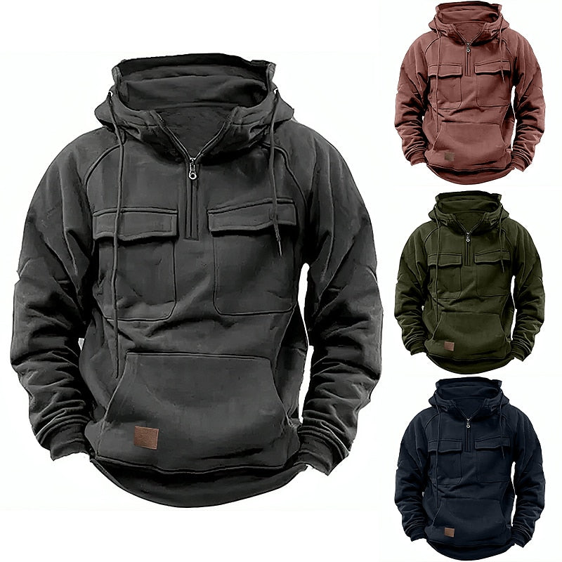 Tomasz™ - Miękka Wełniana Zimowa Bluza z Zipperem